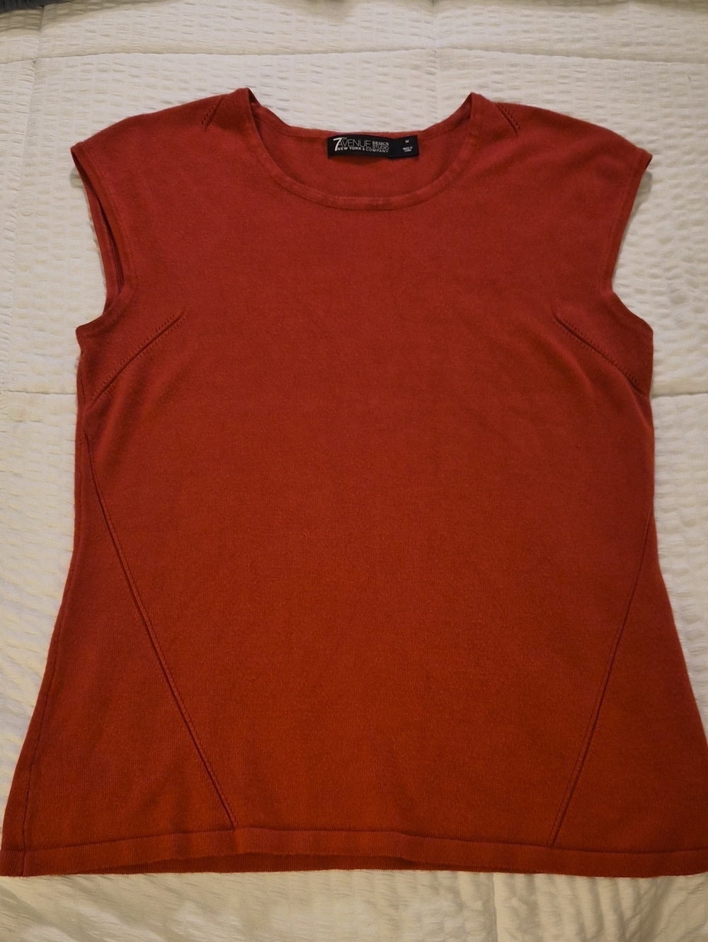 NY&Company Burnt Orange Short Sleeve Knit Tee sz M
